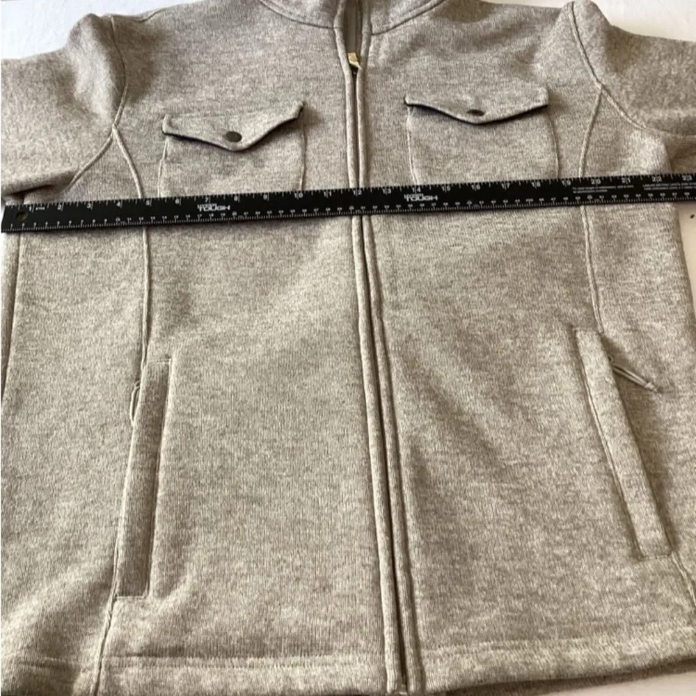 Mountain Khakis Sweater Jacket Men’s Size Large Color Tan Full Zip Pockets - Picture 5 of 10